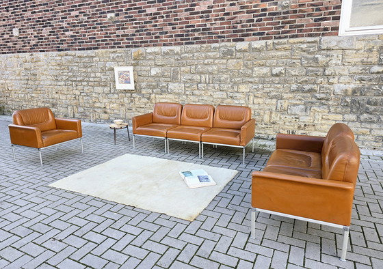 Image 1 of Set di divani Lübke, stile vintage anni '60 e '70, panche, sedie da ufficio, set di divani