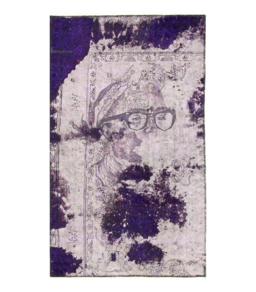 Orientalische Handgeknüpfter Vintage Art Klassik & Relief Design 174 x 102 cm Lila Farbe