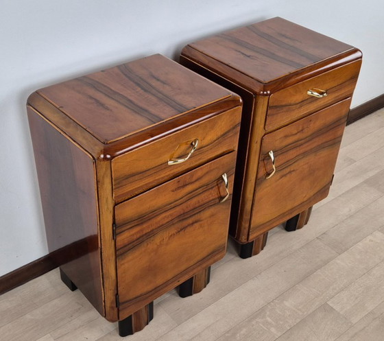 Image 1 of Tables de chevet Art Déco Emiliani 1934