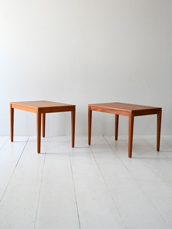 Image 1 of Coppia di tavolini scandinavi vintage in teak