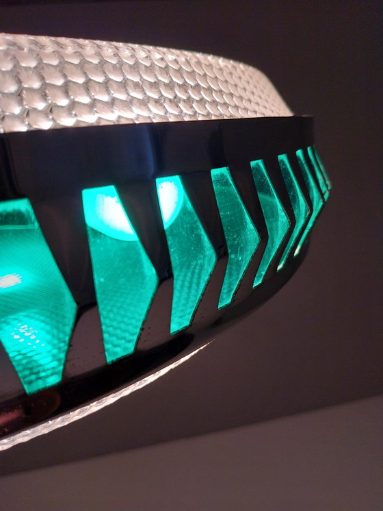 Image 1 of Lampe suspendue OVNI vintage de l'ère spatiale, années 1970