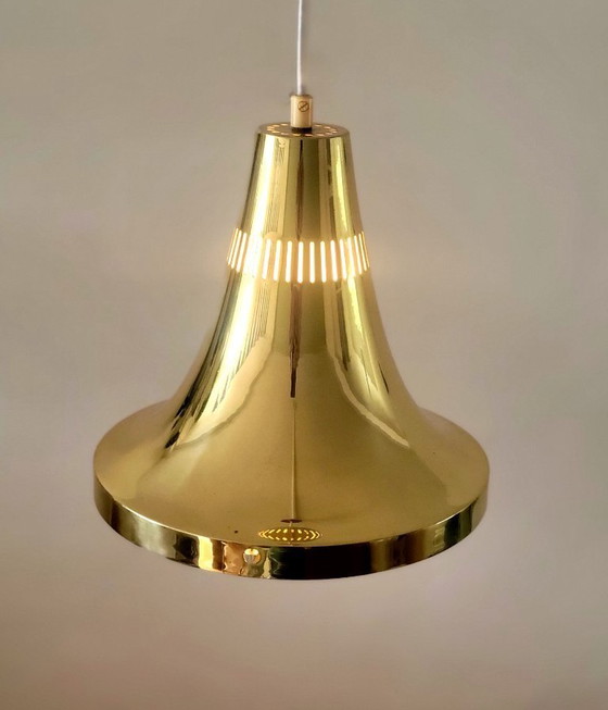 Image 1 of Lampada a sospensione vintage in ottone di Hans Agne Jakobsson, modello T 598