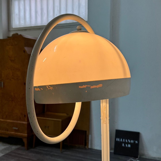 Image 1 of Harvey Guzzini Lampada da terra Space Age con base in marmo Design anni '70