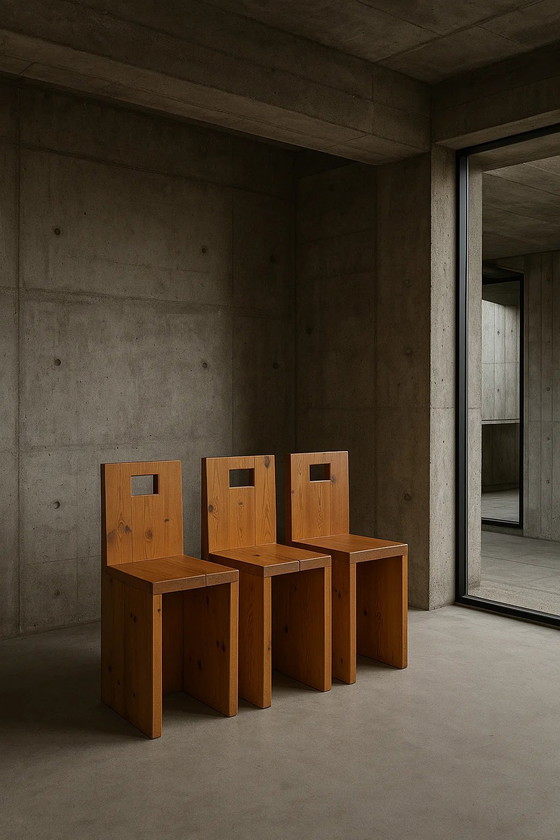 Set van 3 brutalistische barkrukken, jaren 70 (photo 4 of 8)