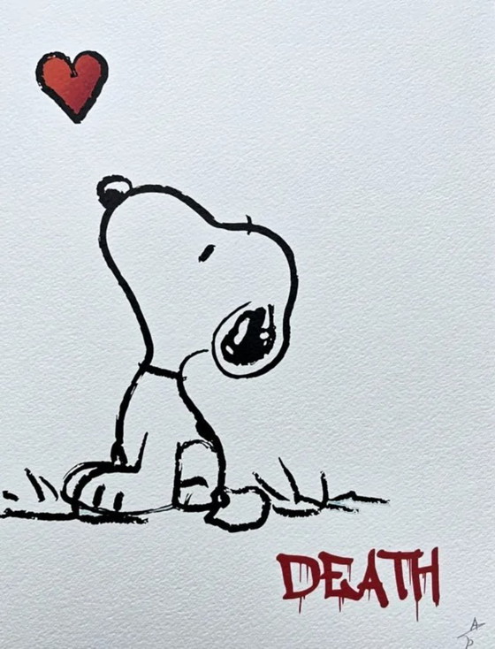 Image 1 of Death NYC - Édition limitée Banksy Love Rat et Snoopy avec certificat