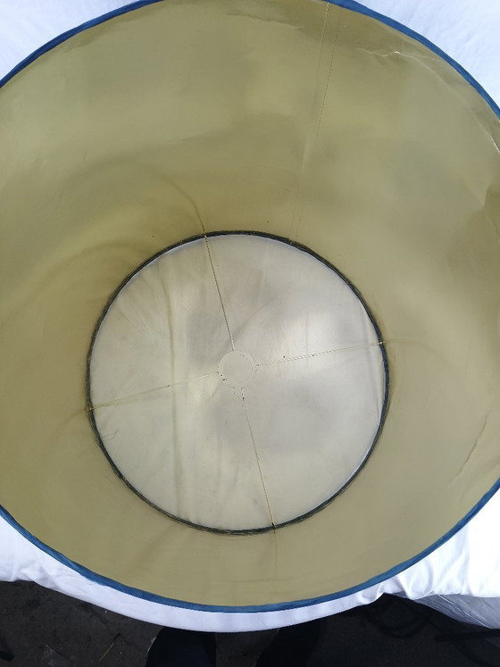 Image 1 of Handmade Signed Silk Dragon Lampshade, Large Vintage Style Table or Floor Lamp Shade, Asian Inspired Decorative Shade