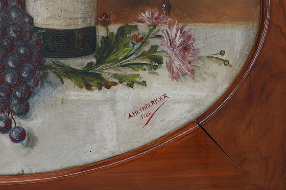 Image 1 of Natura morta dipinta a olio su tavola dall'artista belga A. Heynderickx, 1922