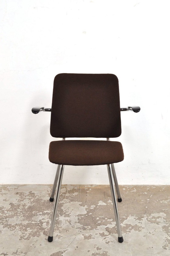 Image 1 of Vintage buisframe stoelen met bakelieten armleuningen, set van 4