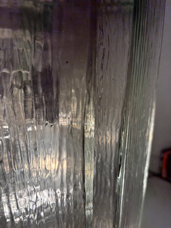 Image 1 of Large glass pendant lamp by Doria Leuchten, 1960s/Crystal glass chandelier/Mid-Century Modern light/Hollywood Ragency/Ice