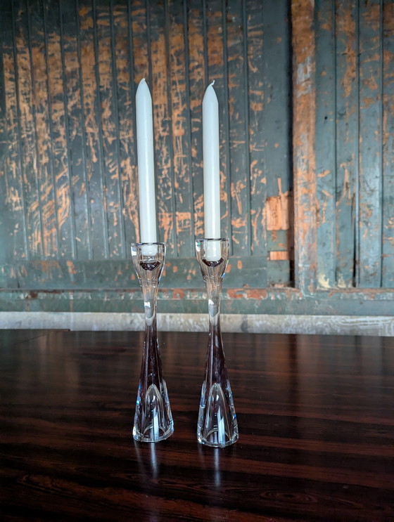 Image 1 of Vintage glass candlesticks