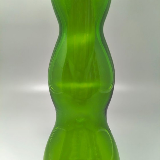 Image 1 of Mid-Century Modern V. Nason Murano Green Glass Vase, 1970s