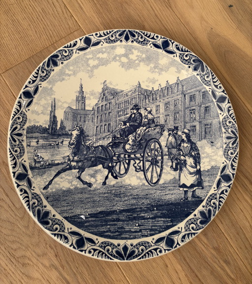 Delft blue - earthenware - Netherlands - 1970 - Chemkefa - vintage wall plate - decorative plate - wall decoration