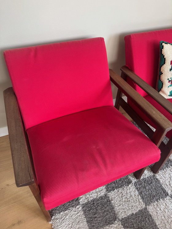 Image 1 of 2 Fauteuils Vintage Pastoe Yngve Eckström en teck FU05