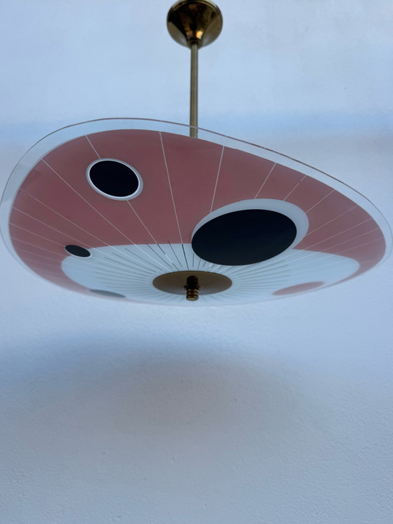 Kronleuchter aus Siebdruckglas der 60er Jahre – Brass (photo 6 of 15)