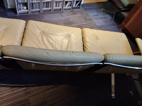 design vintage – Canapés 3 places, Chrome, Cuir (photo 4 of 5)