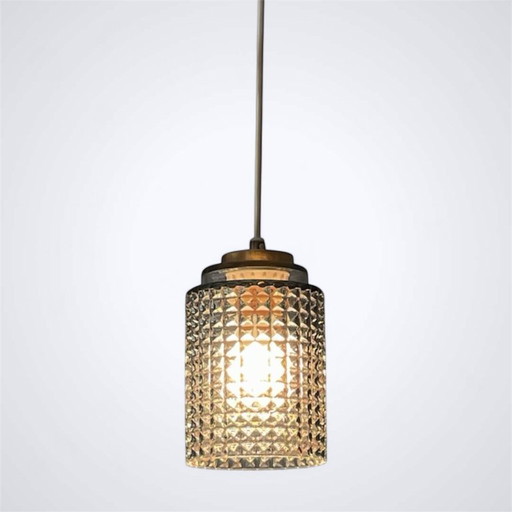 Vintage Scandinavische glazen hanglamp — Toegeschreven aan Carl Fagerlund / Reijmyre, jaren 60