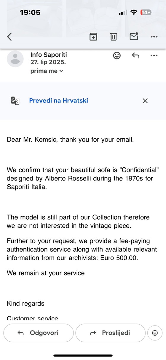Image 1 of ORIGINAL SAPORITI ITALIA “CONFIDENCIAL” DE ALBERTO ROSSELLI – Década de 1970 – JUEGO DE 11 PIEZAS