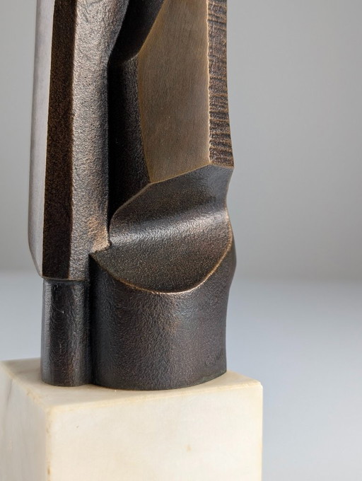 Sculpture Abstraite en Bronze par Joaquín Rubio Camín, 1976