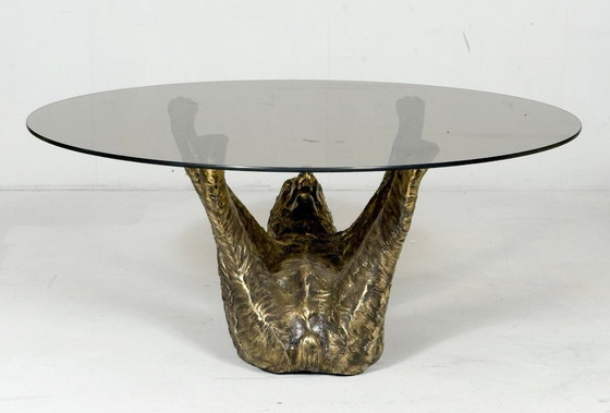 Image 1 of Tavolino scultoreo con figura di orso, Francia, anni '70