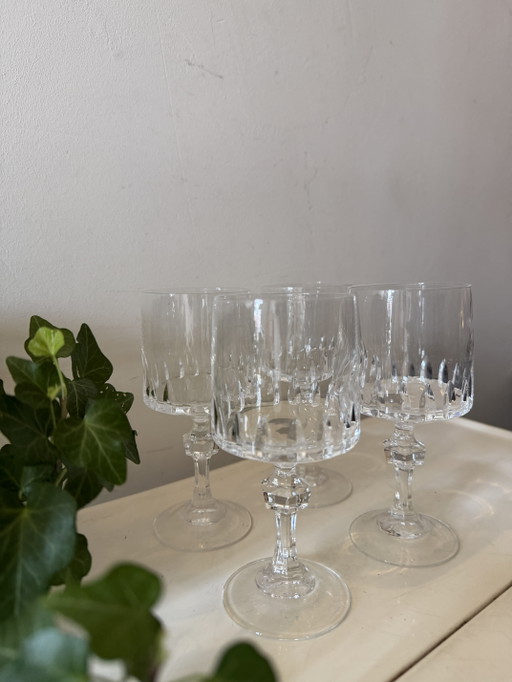 Set of 4 Cristal D’Arque Wine Glasses – glazen karaffen, Crystal (photo 2 of 5)