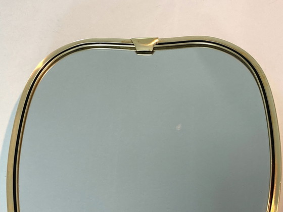 Image 1 of Miroir en forme de cœur rétro/vintage, design italien, années 1950