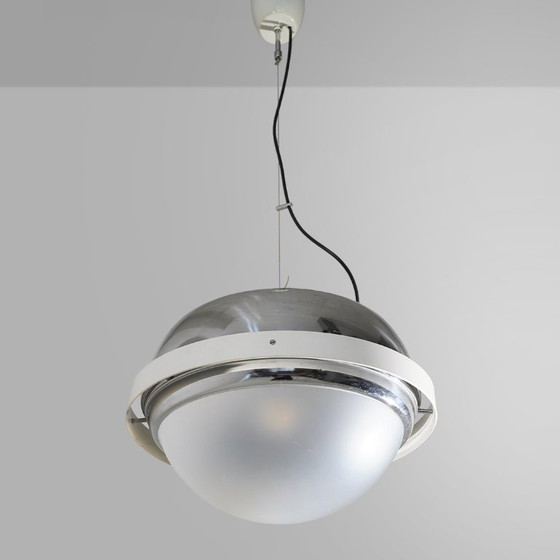Lampadario Space Age cromato, anni '70 – Metal, Plexiglass (photo 5 of 12)