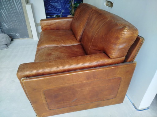 sofá de cuero italiano