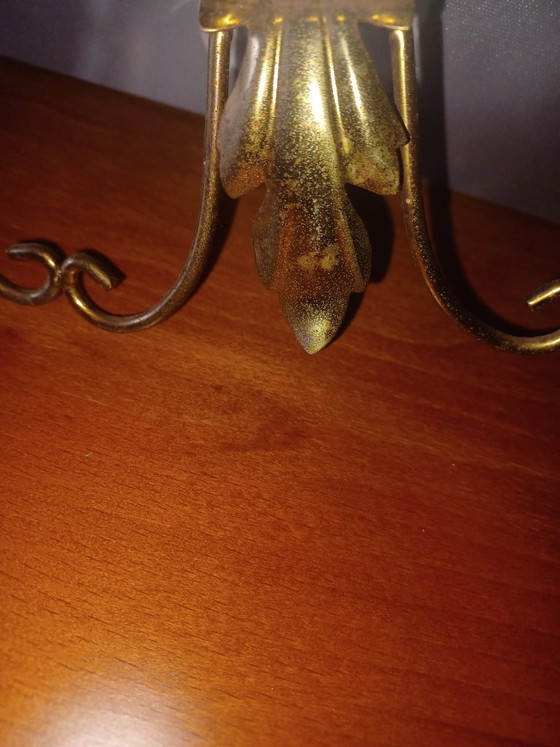 Image 1 of Vintage Deknudt Zonnespiegel Jaren 60 – Hollywood Regency Heksenoog Spiegel Messing – Bolle Butlerspiegel Mid Century Moderne Wa