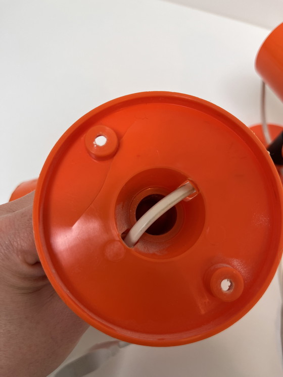 Image 1 of Set of vintage Swedish ‘Space Age’ spotlights in vibrant orange