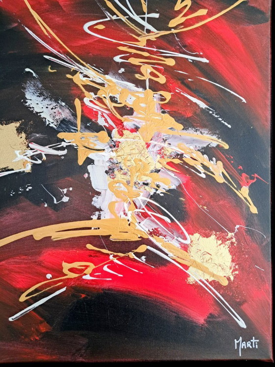 Image 1 of Jan MARTI - Red and Black - Framed artist's painting