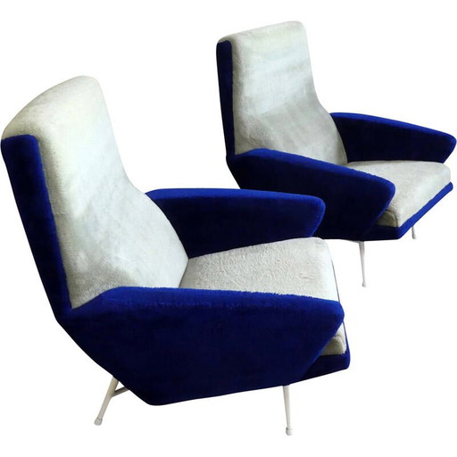 Coppia di poltrone vintage di Guy Besnard, 1960