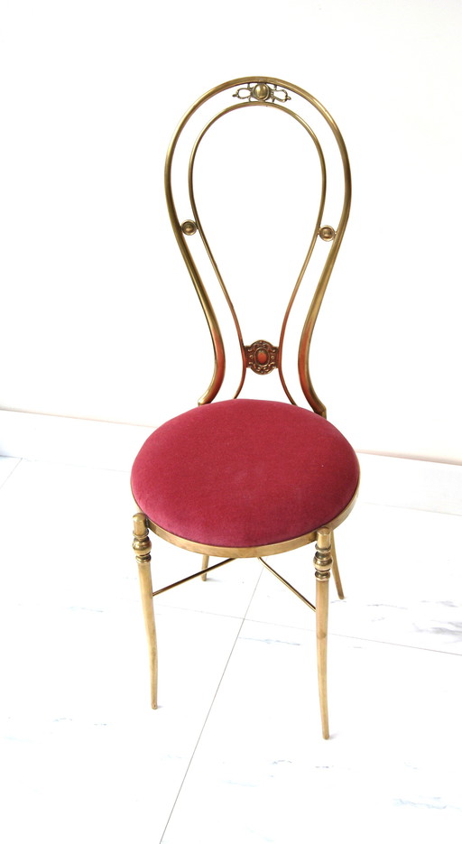 Stuhl - Chiavari - Messing, Samt