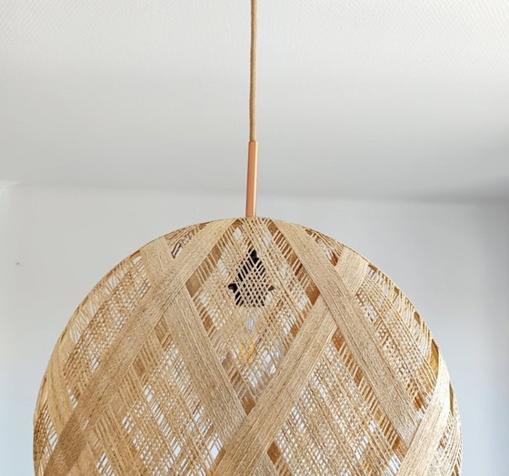 Image 1 of Lampada a sospensione vintage in stile bohémien con design in abaca