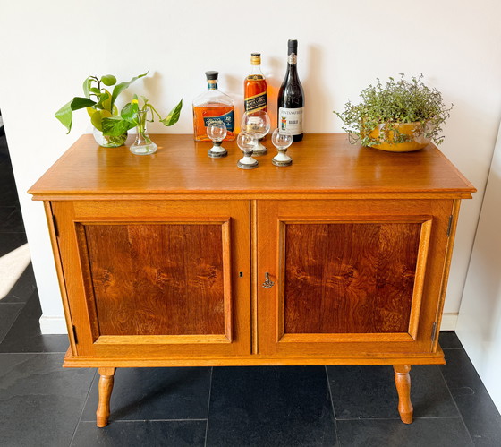 Image 1 of Vintage Mid - Century Sideboard - 2 Doors - Wood - 1960s