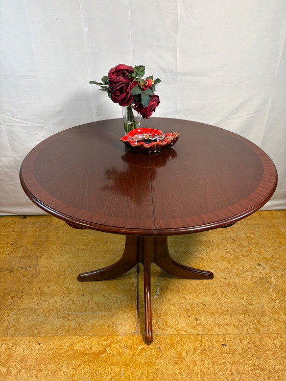 Image 1 of Mid-Century Retro Vintage Teak Round Extending Dining Table by Nathan Furniture 1960s  Pedestal Base • Scandinavian Design Influ