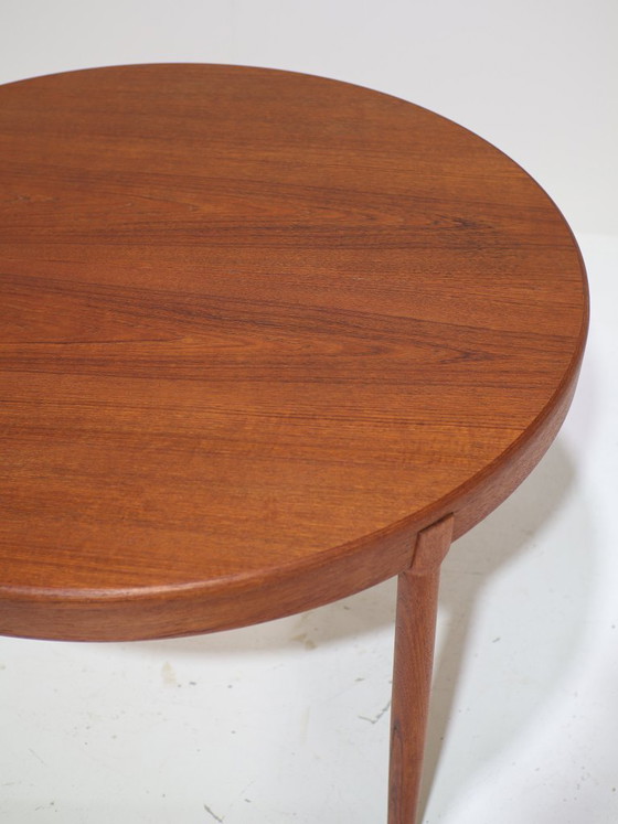 Image 1 of Uitschuifbare ronde eettafel teak Deens vintage jaren '60