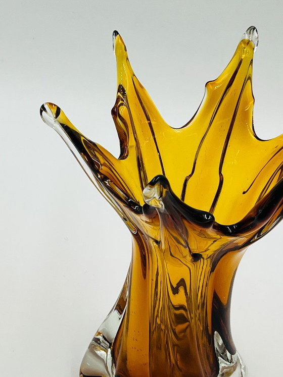 Grand vase sculptural par Flavio Poli pour Seguso, Seguso Murano, Verre, Marron, Modern (photo 3 sur 13)
