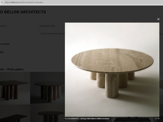 Image 1 of 🏛️ Icône du design : L'extraordinaire table à manger « Il Colonnato » de Mario Bellini pour Cassina (1977)