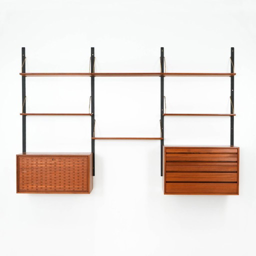 Teak modular shelving unit, Danish design, 1960s, designer: Poul Cadovius