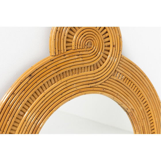 Image 1 of Vintage mirror in bamboo by Vivai Del Sud, Italy 1960