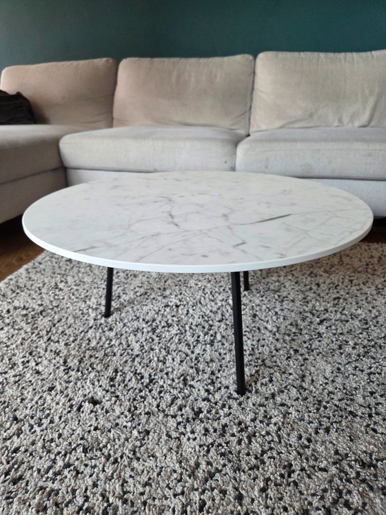 Image 1 of Unit 14 ceramic coffee table Carrara white - diameter 70cm - perfect condition