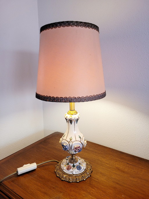 Vintage Franse Porseleinen Lamp