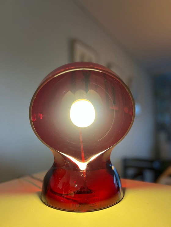 Image 1 of Vintage Artemide Dalù - Design Italiano - Rosso Trasparente