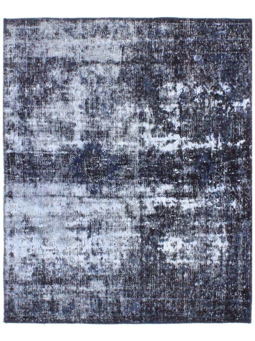 Oriental Hand-Knotted Vintage Art Classic & Relief Design 127 x 102 cm Blue Color