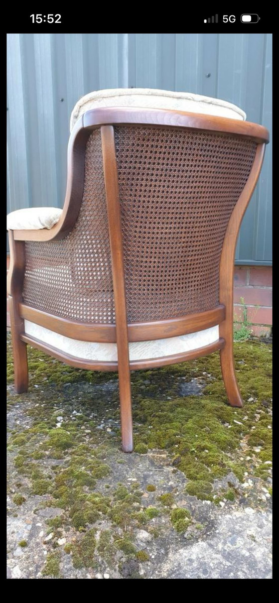 Image 1 of Klassieke eiken fauteuils met webbiing