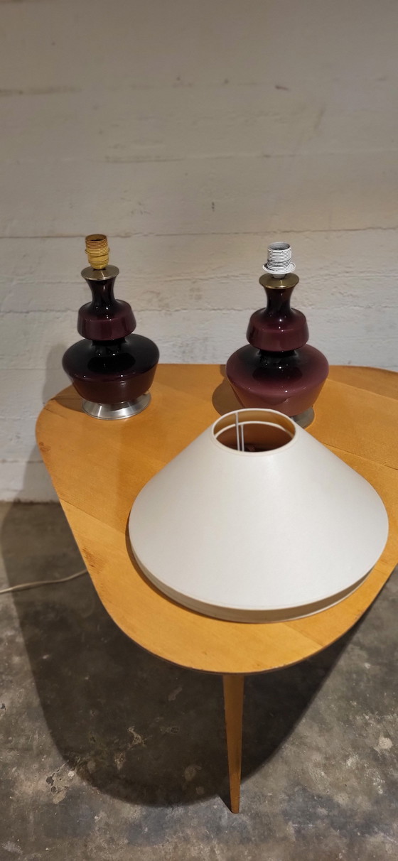 Image 1 of Holmegaard Danish glass lamps mid-century