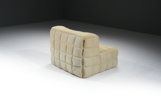 Image 1 of Kashima lounge chair in original leather by Michel Ducaroy - Ligne Roset 1980