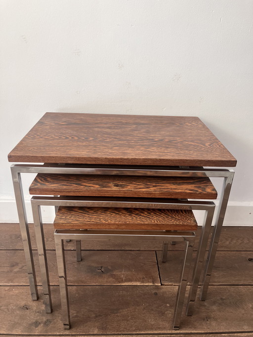 Set di tavolini impilabili di metà secolo Pastoe per Cees Braakman / tavolini laterali