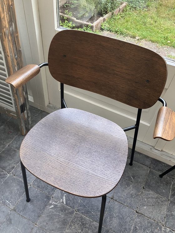 Image 1 of 2x Audo Copenhagen Co Eetkamerstoel Met Arm Eiken Zwart