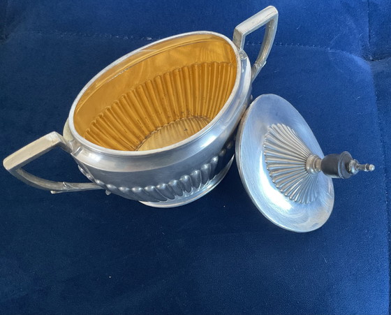 Image 1 of KIRBY BEARD & co , service 3 pièces art déco en métal argenté ( 1920 / 1930 )